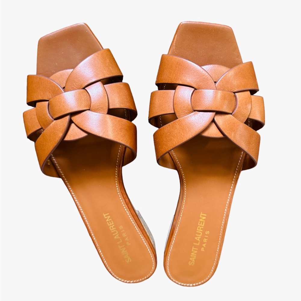 Saint Laurent YSL Tribute Leather Sandals